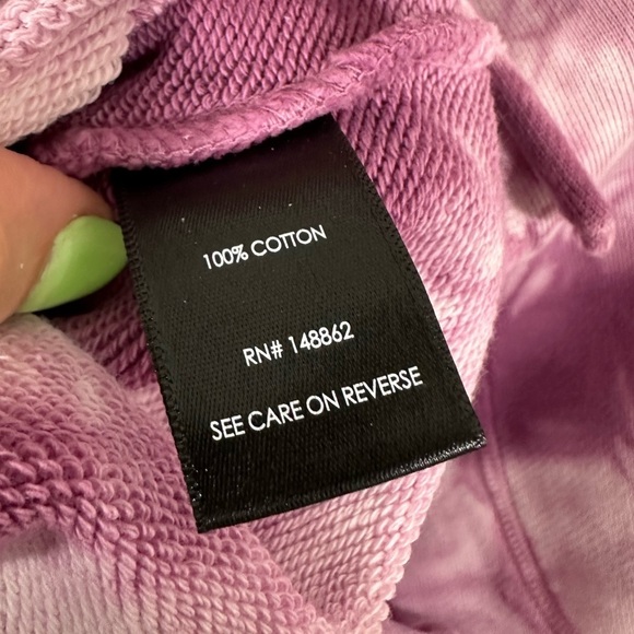 TORRID French Terry Crop Active Jogger 100% Cotton Fuchsia Tie Dye Size 1X - Picture 11 of 12